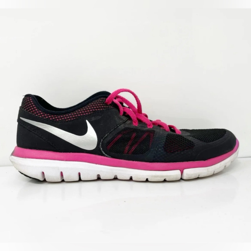 Nike Womens Flex 2014 Run 642767-002 Pink/Black Running Shoes Sneakers Size 10